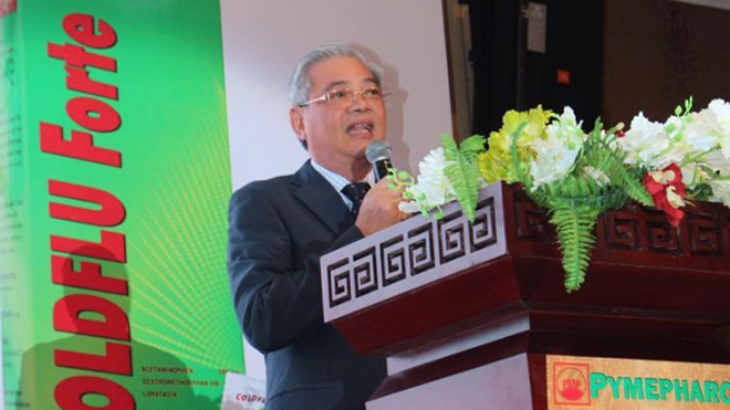 Pymepharco tri ân khách hàng Ông Huỳnh Tấn Nam – Chủ tịch HĐQT kiêm Tổng Giám đốc phát biểu khai mạc chương trình.