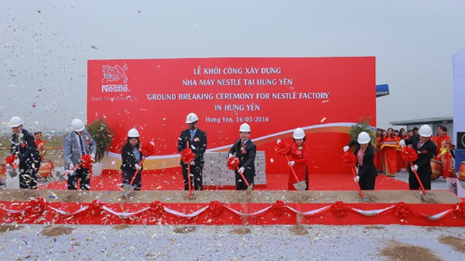 Nestlé Việt Nam xây nhà máy 70 triệu USD tại Hưng Yên Lễ khởi công xây dựng Nhà máy mới với vốn đầu tư 70 triệu USD của Nestlé Việt Nam