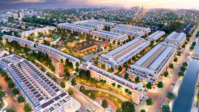 “Cháy hàng” tại dự án Cát Tường Phú Sinh Sau khi hình thành, dự án nhìn từ trên cao không khác gì một TP thu nhỏ