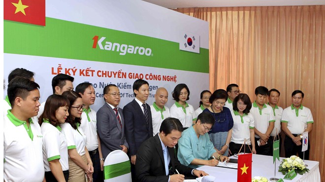 Kangaroo sẽ áp dụng công nghệ tạo nước kiềm hydrogen bằng hạt khoáng gốm Kangaroo sẽ áp dụng công nghệ tạo nước kiềm hydrogen bằng hạt khoáng gốm