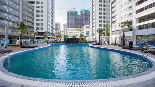 ‘Thâm nhập’ đại công trường dự án Imperia Garden Khu cảnh quan, tiện ích đang được hoàn thiện