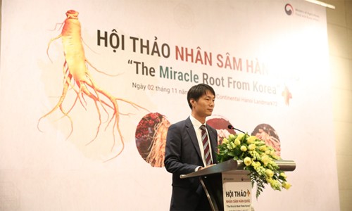 Việt Nam nhập khẩu nhân sâm lớn thứ 5 của Hàn Quốc Ông Choi Jung Ki – Trưởng đại diện aT tại Hà Nội