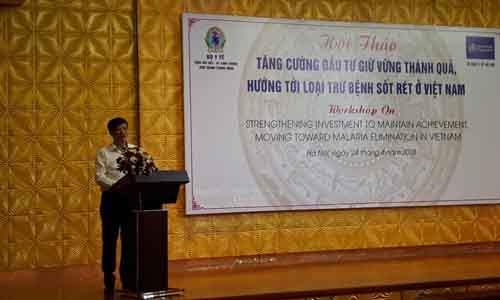 Hướng tới loại trừ bệnh sốt rét ở Việt Nam GS. TS Nguyễn Thanh Long – Thứ trưởng Bộ Y tế phát biểu khai mạc buổi Hội thảo