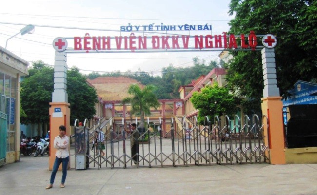 Yên Bái: 3 trường hợp người Trung Quốc dương tính cúm A/H1N1 Bệnh viên Đa khoa Nghĩa Lộ, nơi 3 bệnh nhân Trung Quốc được điều trị cách ly.