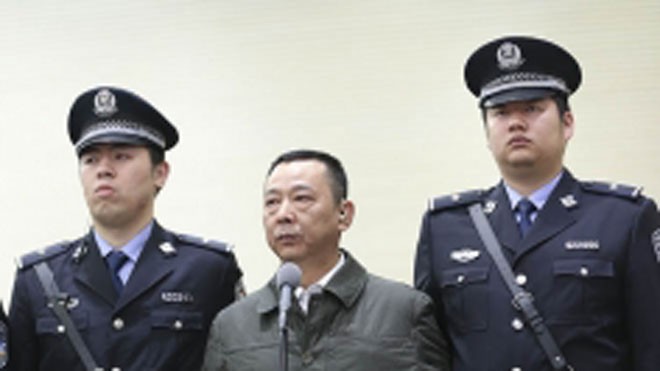Lật mặt tỷ phú mafia Trung Quốc Lưu Hán tại phiên tòa. Ảnh: SCMP