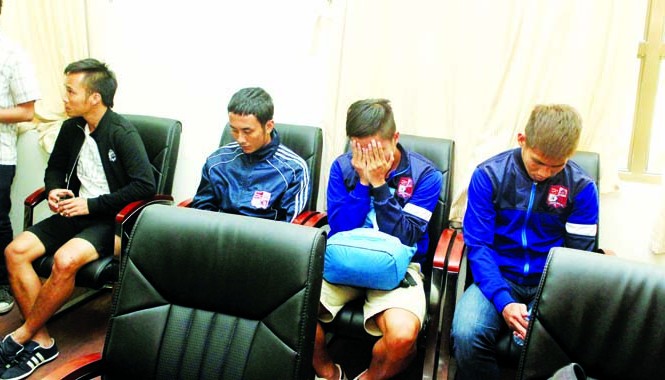 Mở rộng điều tra vụ cầu thủ Đồng Nai bán độ Nhóm cầu thủ Đồng Nai bị khởi tố tội danh đánh bạc. Ảnh: VSI