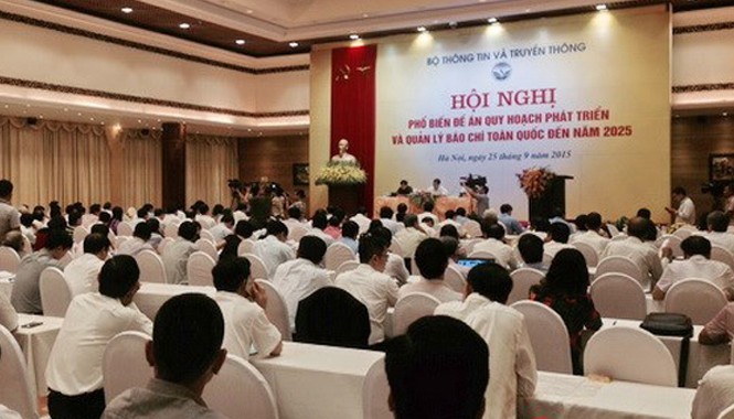 Công bố nội dung Quy hoạch báo chí đến năm 2025 Hội nghị thu hút sự tham gia của đông đảo đại diện cơ quan chủ quản báo chí ở Trung ương và địa phương. Ảnh: B.M.
