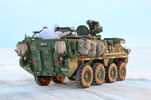 Stryker - thiết giáp triệu đô ở vòng Bắc Cực Stryker - xe thiết giáp hoạt động ở Vòng Bắc Cực. Ảnh: US Army.