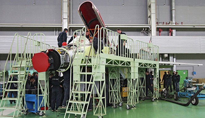 MiG-41 - dự án hứa hẹn của Không quân Nga Bên trong nhà máy sản xuất máy bay MiG của Nga. Ảnh: sputniknews.com.