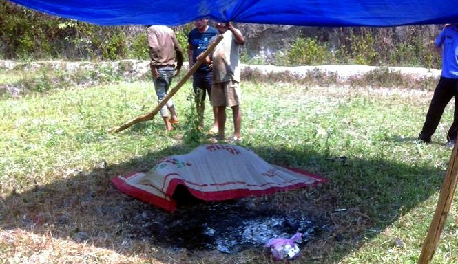 Gia Lai: Phát hiện thi thể cháy đen tại bãi đất hoang Hiện trường vụ án.
