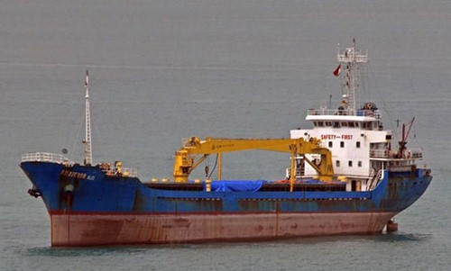 Philippines trao trả 16 thuyền viên Việt Nam Tàu MV An Bien 89-ALCI bị phía Philippines bắt ngày 22/2/2015. Ảnh: Marinetraffic.com