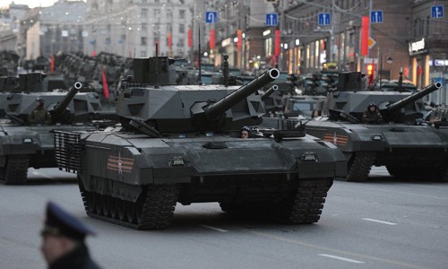 Nga bắt đầu sản xuất hàng loạt siêu tăng T-14 Armata Tăng T-14 Armata của quân đội Nga. Ảnh: Sputnik.