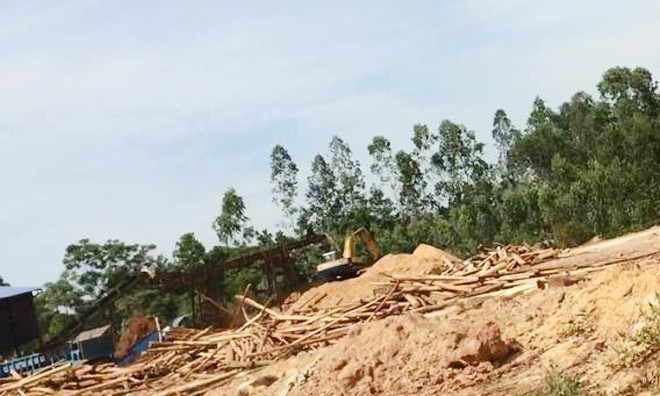 Cơ sở gỗ dăm trái phép vẫn ngang nhiên hoạt động Công ty Minh Long vẫn tiếp tục hoạt động.