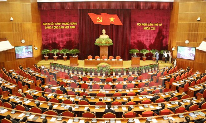 Toàn văn Nghị quyết TW 4 về tăng cường xây dựng, chỉnh đốn Đảng Toàn cảnh Hội nghị lần thứ tư Ban Chấp hành Trung ương Đảng Cộng sản Việt Nam khóa XII. Ảnh: Trí Dũng/TTXVN.
