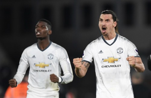 Ibrahimovic nổ súng cuối trận, M.U tiếp mạch thắng Pogba và Ibrahimovic cùng ghi bàn mang về chiến thắng cho Man Utd. Ảnh: Reuters.