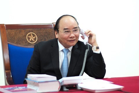 Thủ tướng Nguyễn Xuân Phúc điện đàm với Tổng thống đắc cử Mỹ Donald Trump Thủ tướng Nguyễn Xuân Phúc điện đàm với Tổng thống đắc cử Donald Trump. Ảnh: VGP