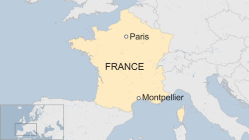 Pháp bắt thiếu nữ 16 tuổi, phá âm mưu đánh bom khủng bố Vị trí thành phố Montpellier, Pháp. Đồ hoạ: BBC.