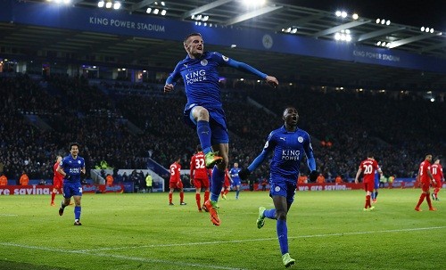 Leicester đánh bại Liverpool sau khi Ranieri ra đi Vardy chấm dứt chuỗi bảy trận tịt ngòi tại Ngoại hạng Anh. Ảnh: Reuters.