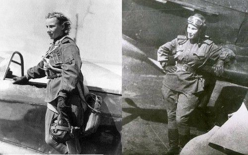 'Bông hồng trắng' - nữ phi công tinh nhuệ của Liên Xô Lydia Litvyak bên cạnh chiếc Yak-1 của mình. Ảnh: War History.