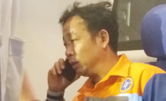 3 phút sau cú đâm kinh hoàng, tàu Hải Thành 26 chìm xuống biển Thuyền trưởng Nguyễn Văn Thắng.