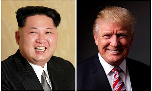 Bản tin 8H: Tổng thống Trump đồng ý gặp ông Kim Jong Un vào tháng 5 Tổng thống Mỹ Donald Trump (phải) và nhà lãnh đạo Triều Tiên Kim Jong-un. Ảnh: Reuters..
