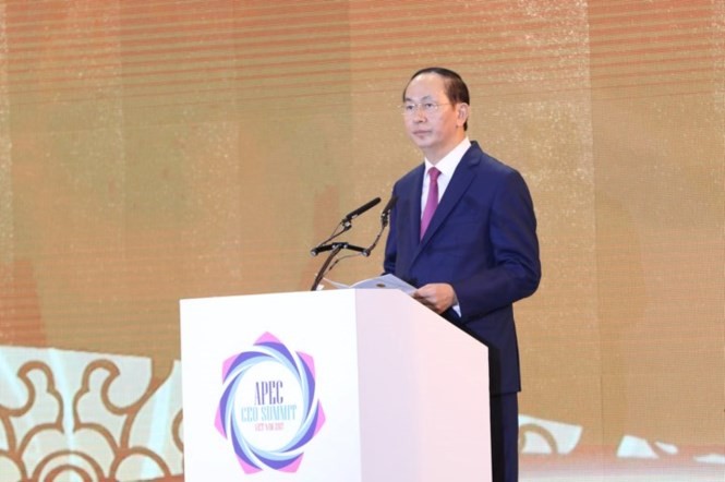 Chủ tịch nước: Để APEC thành ‘câu chuyện thần kỳ về phát triển bao trùm’ Chủ tịch nước Trần Đại Quang phát biểu tại Hội nghị Thượng đỉnh Lãnh đạo doanh nghiệp APEC 2017 (APEC CEO Summit 2017)