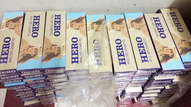 Bắt giữ gần 14.000 bao thuốc lá lậu Tang vật vụ buôn thuốc lá lậu Hero bị thu giữ