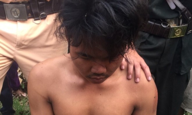 Cướp xe trên đường Đối tượng Sơn Ngọc Ly bị bắt. Ảnh: bạn đọc cung cấp.