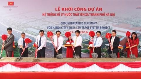Hà Nội khởi công dự án 'phục sinh' các con sông Dự án hệ thống xử lý nước thải Yên Xá được thiết kế với công suất 270.000 m3/ngày
