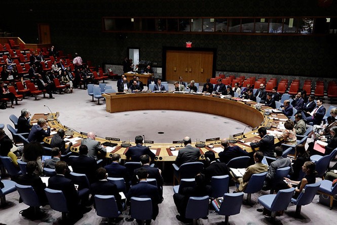 Nga bác nghị quyết của LHQ về điều tra vũ khí hóa học ở Syria Họp Hội đồng Bảo an Liên Hợp Quốc. Ảnh: Reuters