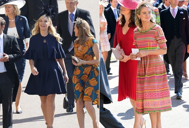 Hoàng tử Harry mời hai bạn gái cũ đến dự ‘đám cưới thế kỷ’? Chelsy Davy (trái) và Cressida Bonas đến dự đám cưới bạn trai cũ, Hoàng tử Harry.