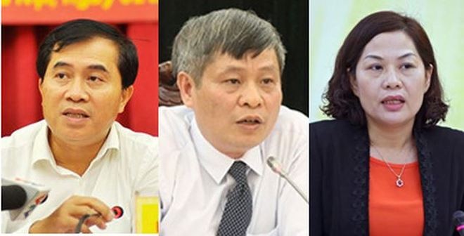 Bản tin 8H: Thủ tướng ký loạt quyết định bổ nhiệm, điều động nhân sự cấp cao Từ trái sang, Thứ trưởng Bộ Xây dựng Lê Quang Hùng, Thứ trưởng Bộ KH-CN Phạm Công Tạc, Phó Thống đốc NHNN Nguyễn Thị Hồng được Thủ tướng tái bổ nhiệm.