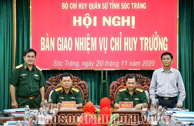 Chỉ định, bổ nhiệm nhân sự Quân đội, Công an Bàn giao nhiệm vụ Chỉ huy trưởng Bộ CHQS tỉnh Sóc Trăng.