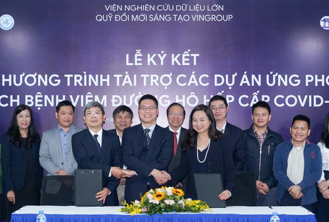 VinGroup tiếp tục tài trợ 100 tỷ đồng mua gói thiết bị phòng chống dịch Covid 19 Tập đoàn Vingroup ký kết tài trợ dự án nghiên cứu ứng phó nhanh với COVID-19 với Công ty TNHH Một Thành viên Vắc-xin và Sinh phẩm số 1 (Vabiotech)