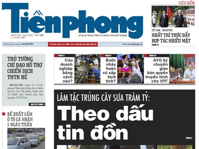 Tiền Phong nhật báo ngày 24-4 có gì đáng chú ý? Tiền Phong nhật báo ngày 24-4 có gì đáng chú ý?