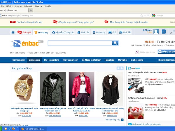 Đua nhau làm chủ shop online Một shop online bán đồng hồ, quần áo trên Én bạc