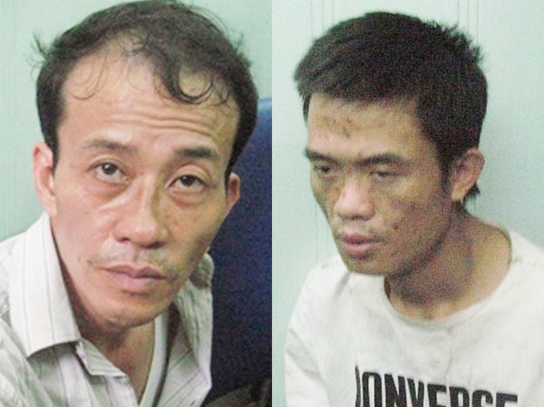 Phá băng nhóm ma túy, thu 18 bánh heroin, ba súng Hai đối tượng Bình và Duy
