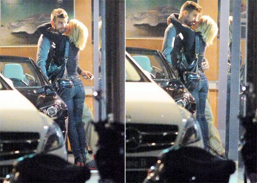 Pique và Shakira hôn nhau giữa phố Pique và Shakira hôn nhau giữa phố