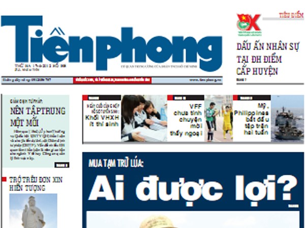 Tin bài hấp dẫn trên Tiền Phong ra ngày 17-4 Tin bài hấp dẫn trên Tiền Phong ra ngày 17-4