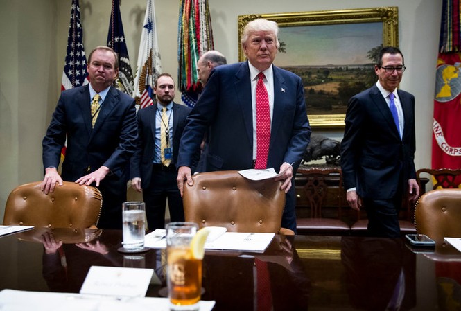 Tổng thống Mỹ Trump muốn tăng ngân sách quốc phòng Ảnh: The New York Times