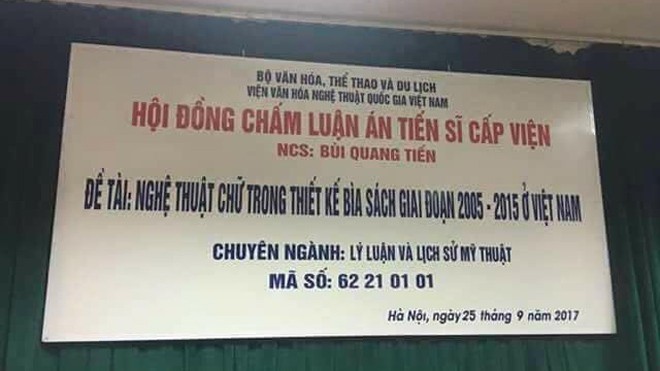 Bị chê luận án tiến sĩ 'thừa giấy vẽ voi': Tác giả, người phản biện lên tiếng Bức ảnh gây "bão" mấy ngày qua trên các trang mạng xã hội về tên luận án tiến sĩ.