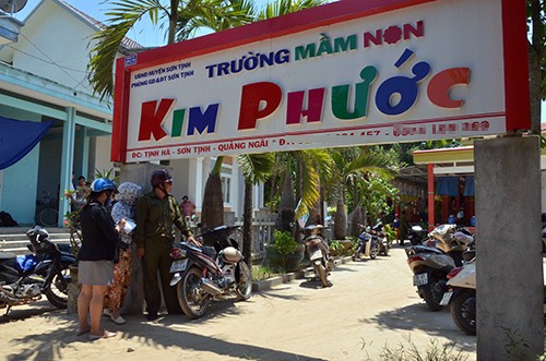 Bé trai 18 tháng tuổi tử vong trong ngày đầu đến trường Trường mầm non xảy ra cái chết của bé trai 18 tháng tuổi. Ảnh: Thạch Thảo.