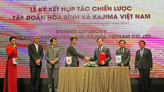 Hòa Bình trở thành đối tác chiến lược của Kajima Hòa Bình trở thành đối tác chiến lược của Kajima
