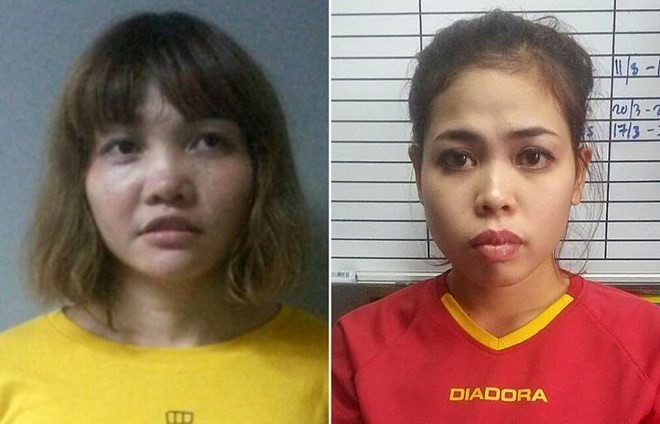 Bản tin 14H: Ngày mai, nghi phạm sát hại ông Kim Jong-nam hầu tòa Hai nữ nghi phạm sát hại Kim Jong Nam (Nguồn: Cảnh sát Hoàng gia Malaysia)