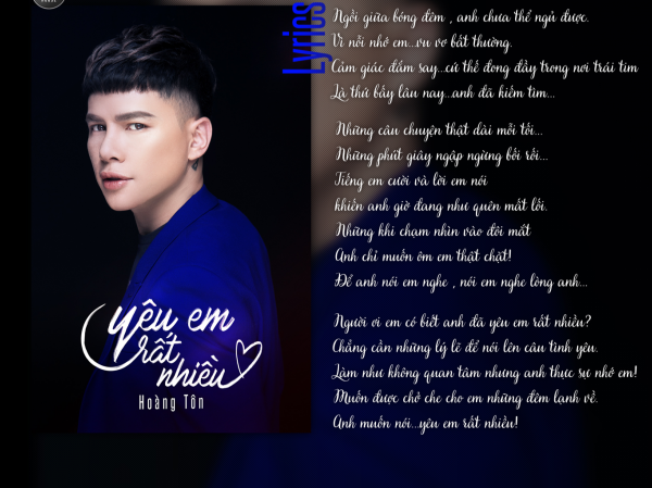 Hoàng Tôn chính thức trở lại sau thời gian Hoàng Tôn chính thức trở lại sau thời gian "ở ẩn", tung hit mới "Yêu em rất nhiều"
