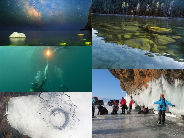 Vẻ đẹp mát lạnh, trong vắt của hồ Baikal ở Siberia (Nga) Vẻ đẹp mát lạnh, trong vắt của hồ Baikal ở Siberia (Nga)