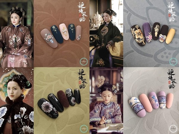 Hội chị em thích thú với những bộ nail đẹp Hội chị em thích thú với những bộ nail đẹp "khó cưỡng" lấy cảm hứng từ "Diên Hy Công Lược"