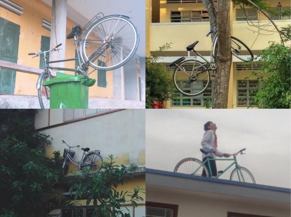 Không ai nghịch bằng học sinh: Giấu xe của bạn lên cả... mái nhà! Không ai nghịch bằng học sinh: Giấu xe của bạn lên cả... mái nhà!