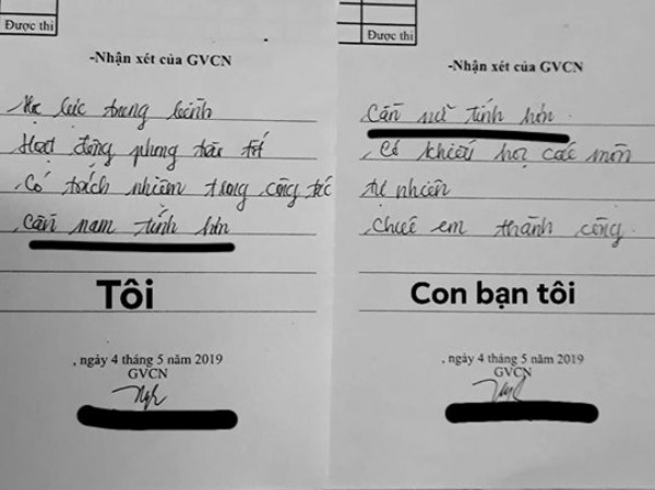 Cô giáo nhận xét sổ liên lạc Cô giáo nhận xét sổ liên lạc "hơi mặn" khiến cộng đồng mạng không thể nhịn được cười