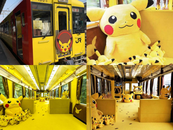 Tàu hỏa Nhật Bản gây ấn tượng với nội thất độc đáo, trang trí hình Pikachu siêu đáng yêu Tàu hỏa Nhật Bản gây ấn tượng với nội thất độc đáo, trang trí hình Pikachu siêu đáng yêu